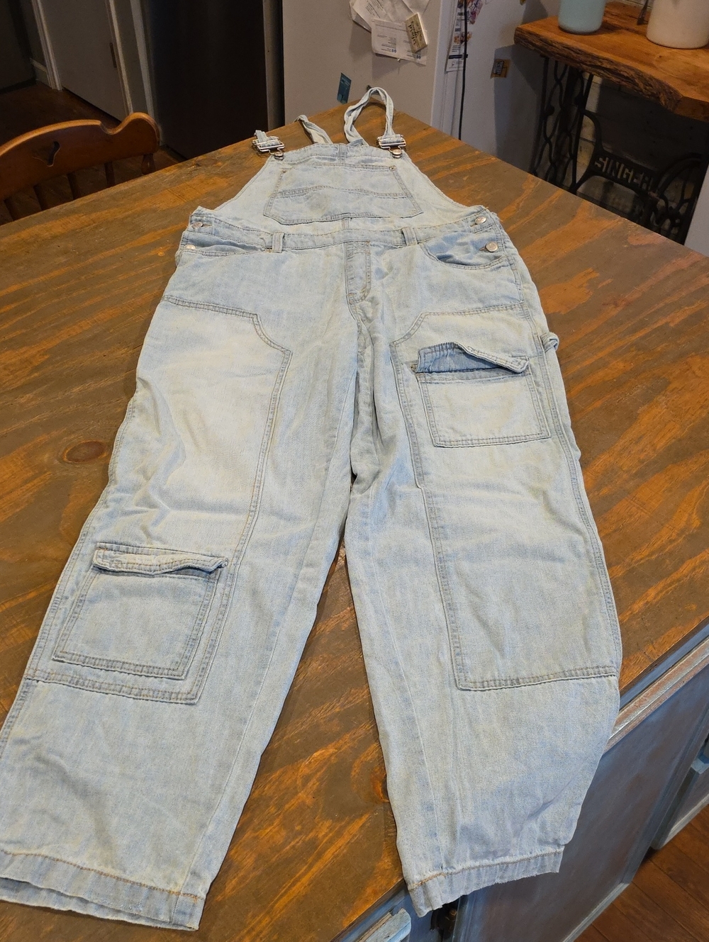 wild fable Light Blue Relaxed Denim Overalls